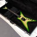 DEAN Stealth Floyd Flame Maple electric GUITAR w/ HARD CASE - DIME Slime Green