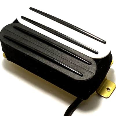 Quad Rails White Black Zebra Bridge Humbucker, 4 Black Blade Rails, Passive 23K Guitar Pickup ~ Style A image 1