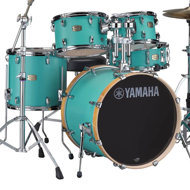 Yamaha SBP0F50MSG Stage Custom Birch 20x17/14x13/12x8/10x7/5.5x14" 5pc Shell Pack , Matte Surf Green - In Stock! image 1