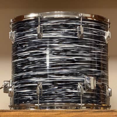 1980's Tama Superstar Black Oyster 8x12 9x13 10x14 16x16 16x18 14x24 Drum Kit Re-Wrap image 12