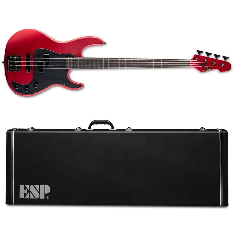 ESP LTD AP-4 Electric Bass Guitar 4-String Candy Apple Red Satin + ESP Case BRAND NEW AP4 image 1