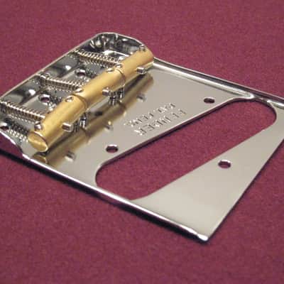 Fender Vintage Style Telecaster Double Long Notched Bridge - w/ 3 Custom Compensated Saddles image 2