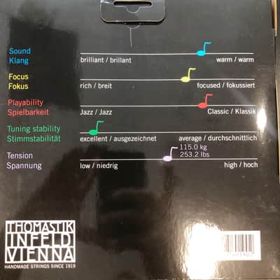 Thomastik-Infeld BC600 Belcanto Chrome Wound Rope Core 3/4 Double Bass Orchestra String Set - Medium image 2