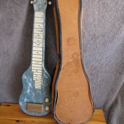 Magnatone Varsity 1950's MOT Blue Amp & Magnatone Lap Steel image 18