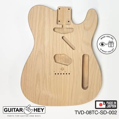 NEW Hosco JAPAN Unfinished Telecaster 62's Style Body, 2-piece - SANDED #002