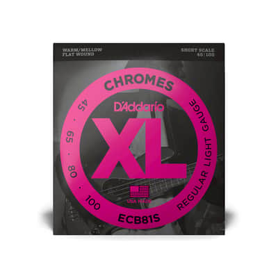 D'Addario ECB81S Flat Wound Light Bass Guitar Strings image 1