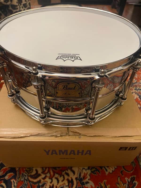 Pearl IP1465 Ian Paice Signature 14x6.5" Stainless Steel Snare Drum 2010s - Chrome Over Steel image 1