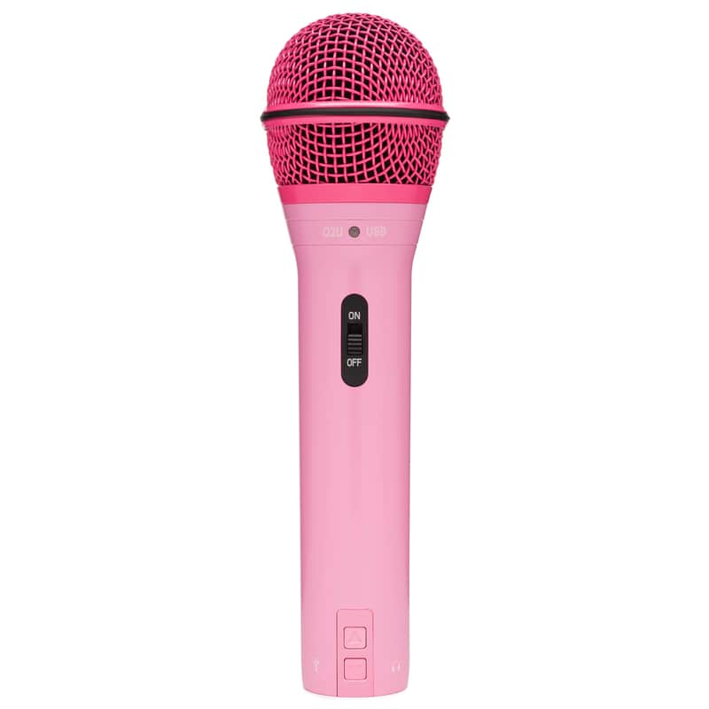 Samson Q2U Handheld Dynamic USB Microphone Recording and Podcasting Pack (Pink) image 1