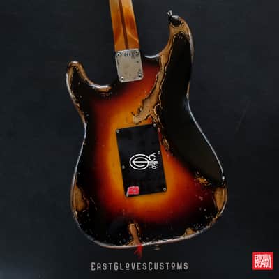 Fender Stratocaster Sunburst HSS Heavy Aged Relic by East Gloves Customs image 17
