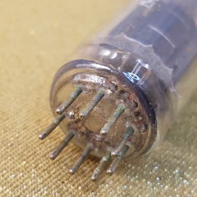 Raytheon 12BH7A tNOS AT1000 TESTED Balanced! PI Vacuum Tube black plate 12BH7 dual triode 1951-1959 image 5