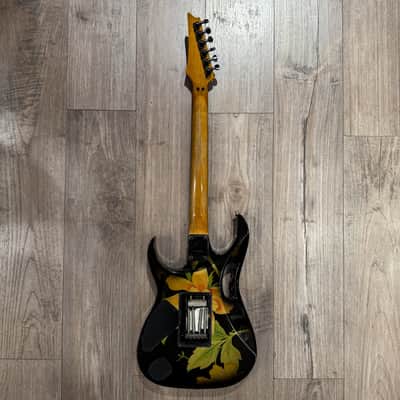 Ibanez JEM77-FP Steve Vai Signature 1991 Black Floral Pattern image 9