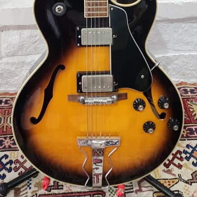 RARE! 1974 Greco S-55 (ES-175) Tobacco Burst w Maxon Pickups Matsumoku Japan image 2