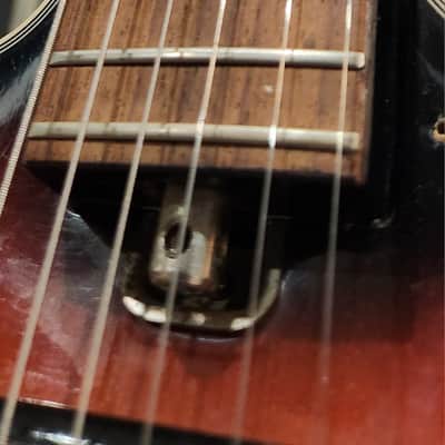 Silvertone/Teisco 1445 Sunburst Thinline Hollowbody 1960s Japan image 11