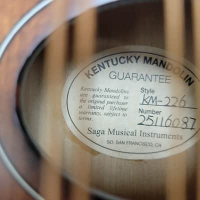 Kentucky model KM-226 A-Style Mandolin, with deluxe gig bag image 5