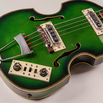 Greco 971 Violin Bass Green Sunburst circa 1968 | Vintage Made in Japan image 2