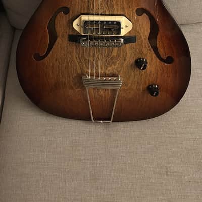 Godin 5th Ave TL Thinline w/ Lollar Gold Foils 2024 - Vintage Burst image 2