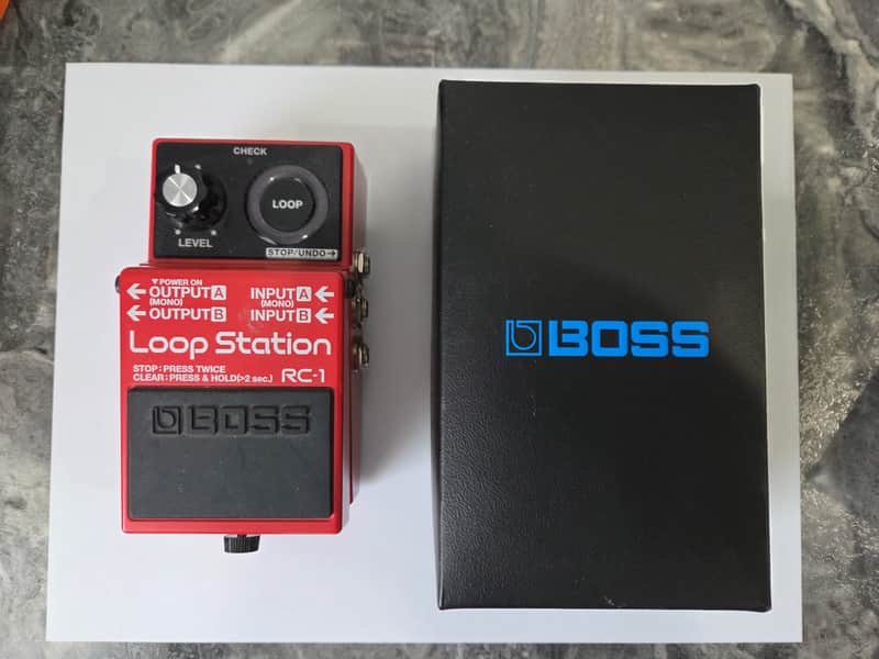 Boss RC-1 Loop Station- Red w/Power Supply - MINT