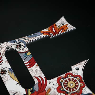 Folk Flowers / Ibanez Pickguard / RG350 / JEMJR / Graphic / Stormguitar image 9