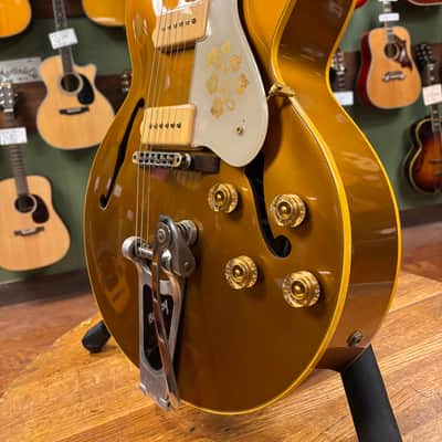 2000 Gibson Custom Shop Historic '52 ES-295 with Bigsby Antique Gold image 8