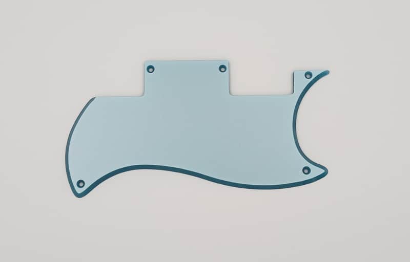 metallic ice blue acrylic pickguard for epiphone sg special guitar image 1