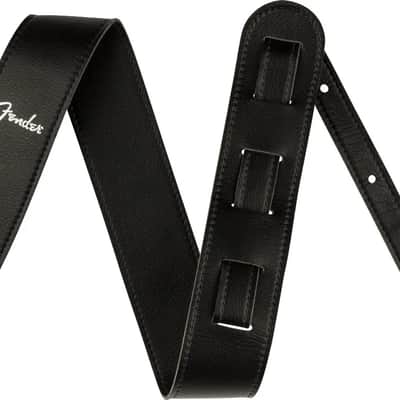 Fender 2.5" Vegan Leather Strap, Black image 1