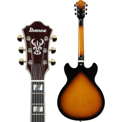 Ibanez Artstar Standard AS113-BS 6-String Semi Hollow Body Electric Guitar with Macassar Ebony Fretboard, Right-Handed, Brown Sunburst image 3