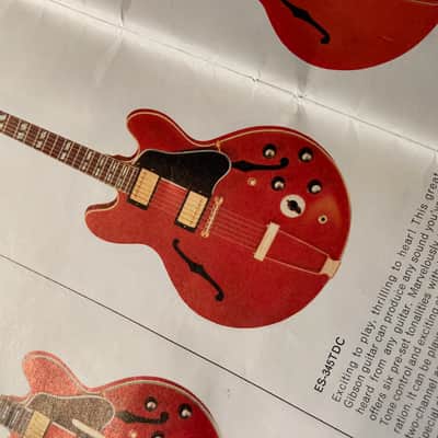Gibson ES-345TD-60-70’s - Gold plated Natural Aged- ”Diamond”  accent Trapeze Tailpiece clover mounting plate. image 9