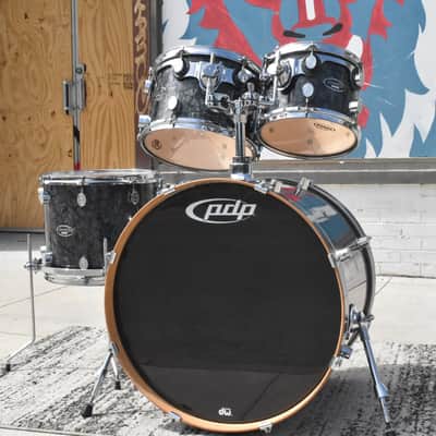 Used PDP MX Series 10", 12", 14", 22" Drum Kit in Black Diamond Pearl image 2