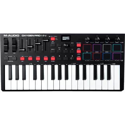 M-Audio OXYGENPROMINI Clavier-maître USB/MIDI 32 mini touches, 8 pads, 4 potentiomètres, 4 faders image 3