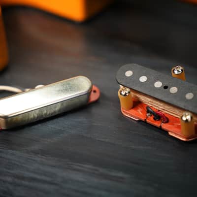 Skylark™ Telecaster Pickup Set — Handwound | Plain Enamel | Alnico 5 | Copper Baseplate | 1960s Tele Voice | USA Boutique image 1