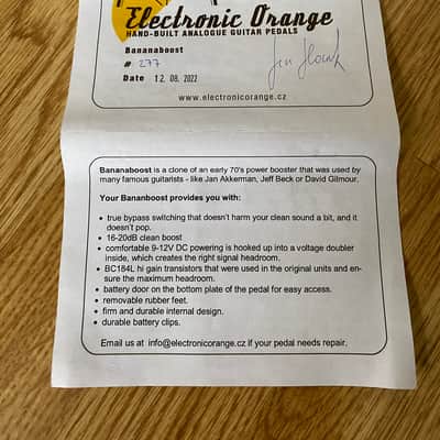 Electronic Orange Bananaboost (boost + eq + fuzz) ## like new image 5