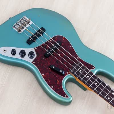 2000 Fender American Vintage '62 Jazz Bass Lake Placid Blue w/ Tweed Case image 9