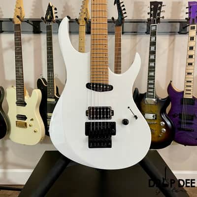 Balaguer Select Series Diablo Retro 27 FR Electric Guitar w/ Bag-Gloss Solid White image 1