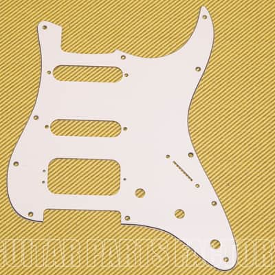 STAD-204 WD 3-ply White Pickguard HSS for Fender Stratocaster Guitar w/Humbucker image 1
