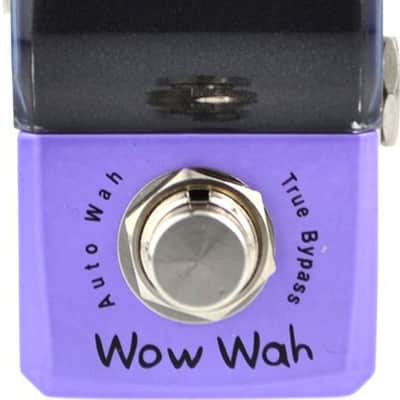 Joyo JF-322 Wow Wah (Auto wah) True Bypass Mini Pedal w/ 2 Patch Cables image 5