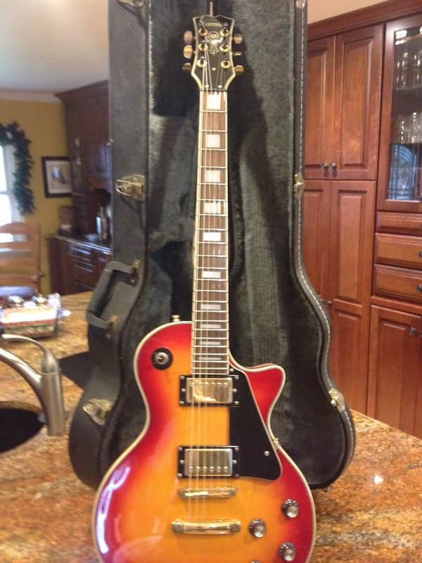 Samick Artist Series Early 90s Cherry Sunburst Les Paul copy good wood great player image 1
