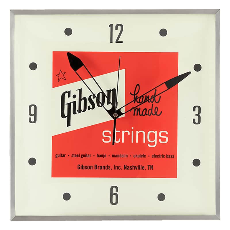60's Style Gibson Guitars Light Up Clock Killer Cool Man Cave/Garage Accessory image 1