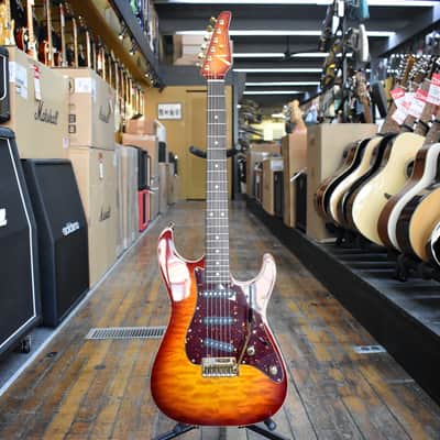 Tom Anderson Guitarworks Drop Top Classic Electric Guitar Dark Cherry Burst w/Hard Case image 4