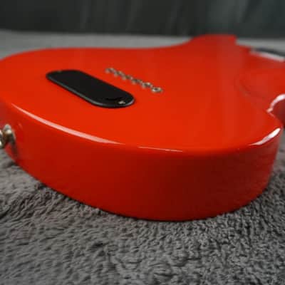 Marine Rider Travel Electric Guitar w/ Built-In Speaker – Compact Practice Guitar – Red image 15
