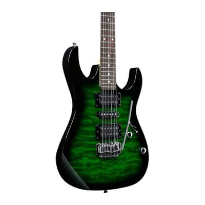 Ibanez GRX70 GIO 6-String Electric Guitar – Transparent Emerald Burst, Quilted Maple Top, Infinity R Pickups 2025 - Green Emerald Burst image 4