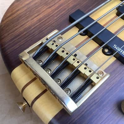 Samick Vintage 5 string bass 90’s / alembic construction style gorgeous wood image 3