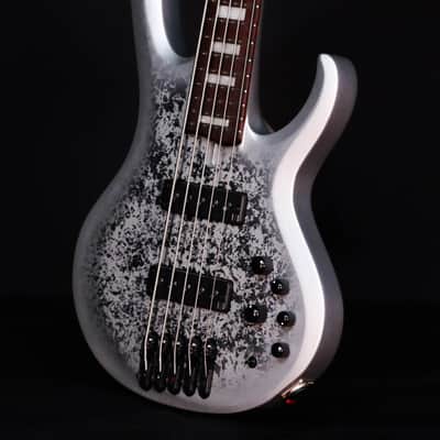 Ibanez Limited BTB25TH5 5-String Bass, Silver Blizzard Matte image 2