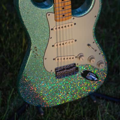 Fender - RLR Partscaster Stratocaster -  Aged Irish Mist Halo-Flake Sparkle  - Robert Cray Pickups image 4