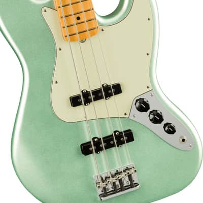 Fender American Professional II Jazz Bass, Maple Fingerboard, Mystic Surf Green w/ Case image 2