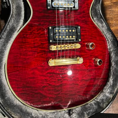 Epiphone Les Paul Custom Prophecy GX 2008 Gold Hardware Gibson Dirty Fingers Black Cherry image 2