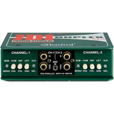 Radial Engineering JDI Duplex Passive 2-Channel Dual Stereo DI Direct  Box image 3