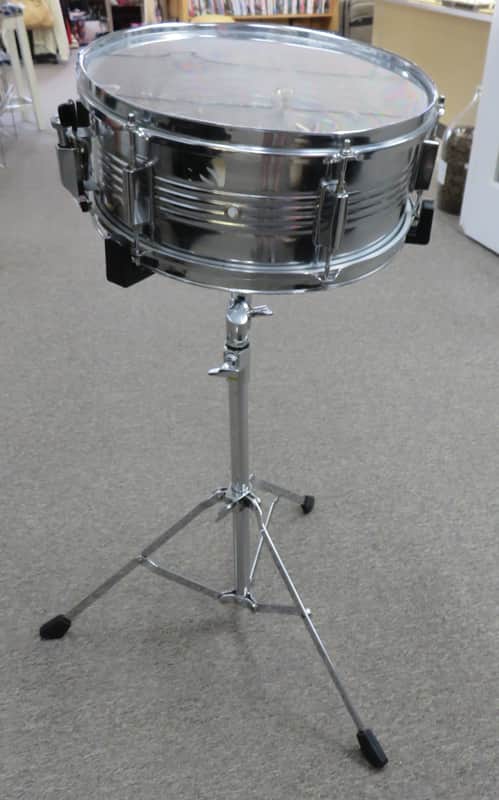 Unbranded Snare Drum with Stand, Drum Key, and Protection Racket Padded Snare Drum Case image 1