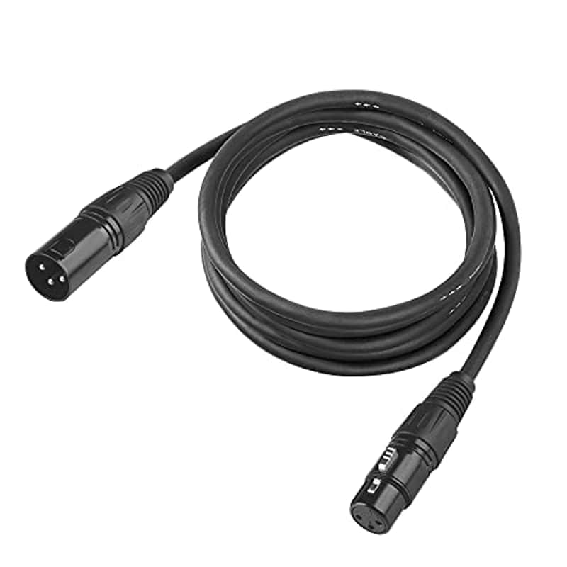 Dmx Terminator 3 Pin XLR Cables Male Female XLR Patch Cable, XLR Cable 10ft 3m Microphone Wire Extension Connectors, Light Dmx Cable with 3 Pin Connector for Stage Lights Dmx Signal Connection image 1