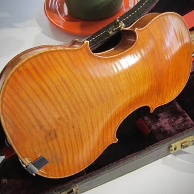 Jérôme Thibouville-Lamy (J.T.L.) Stradivarius Copy 4/4 French Circa-1930s-1940s-Light Yellow Brown Varnish image 10