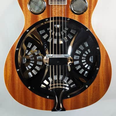 Regal RD-30M Studio Series Roundneck Resophonic Guitar – Natural Mahogany image 2